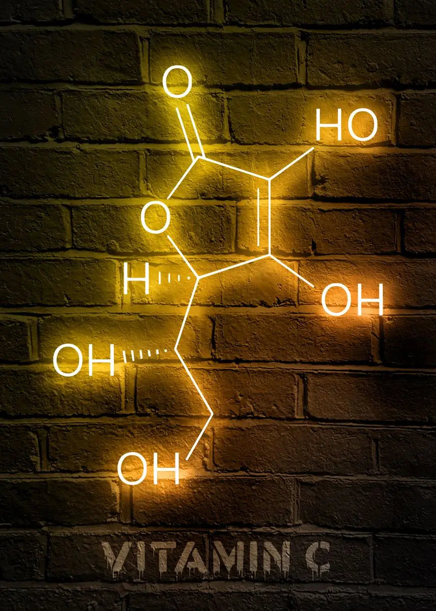 Neon Style Chemistry Molecules Poster Physics Science Prints