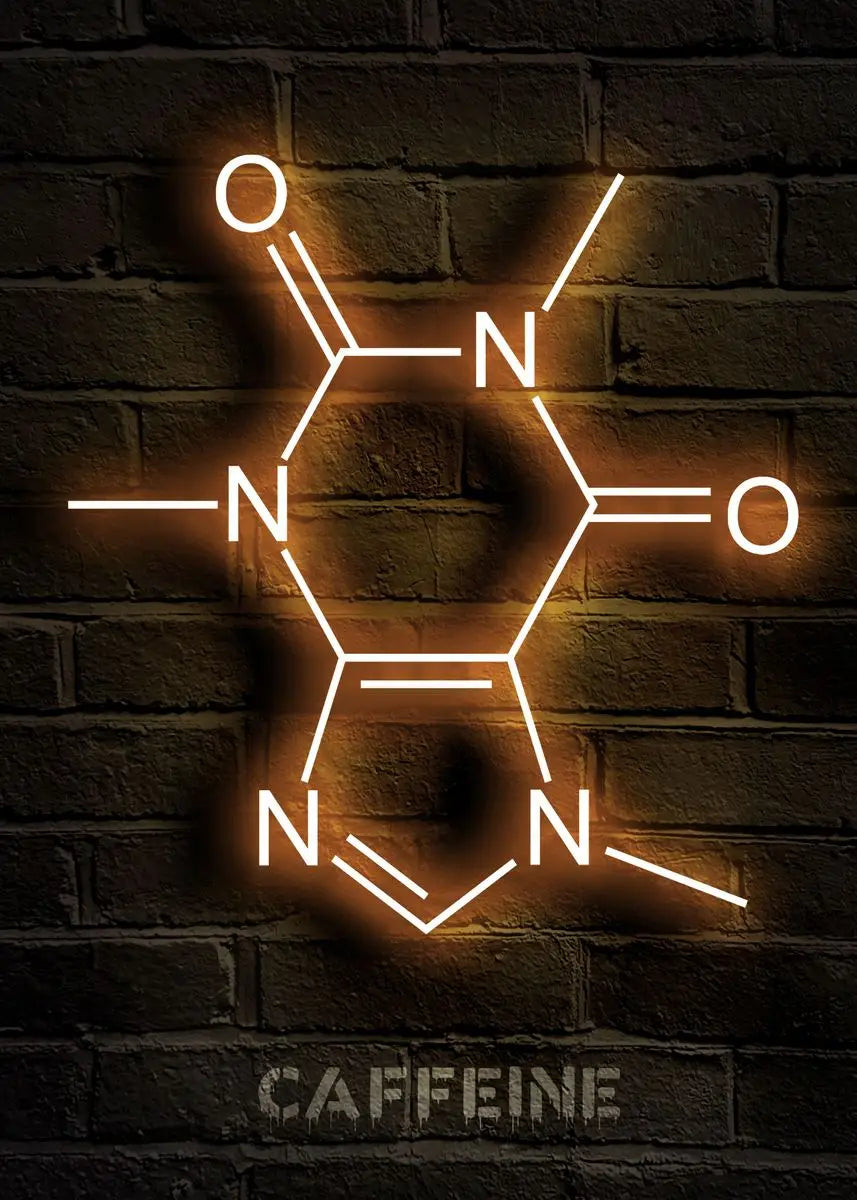 Neon Style Chemistry Molecules Poster Physics Science Prints