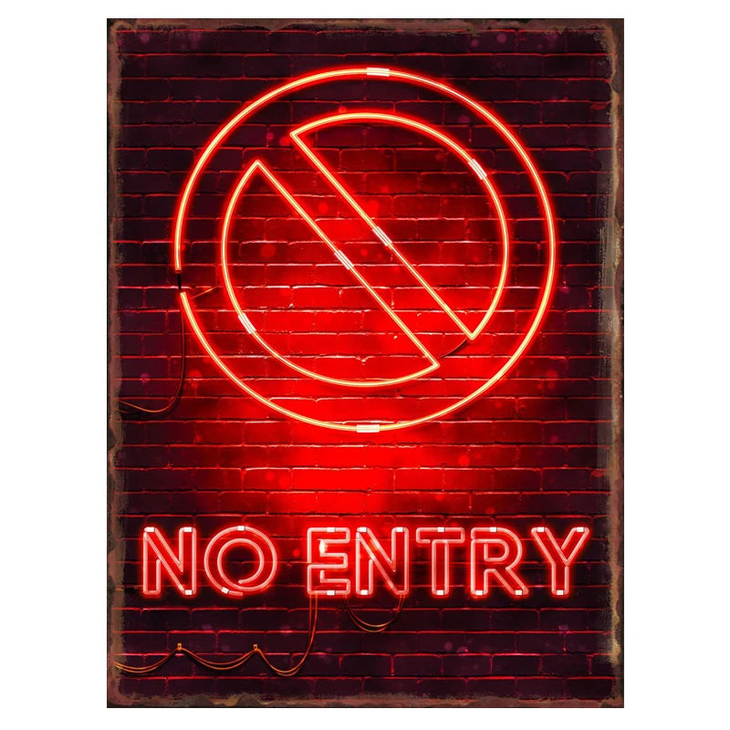 Neon Slogan for Bar Metal Tin Sign