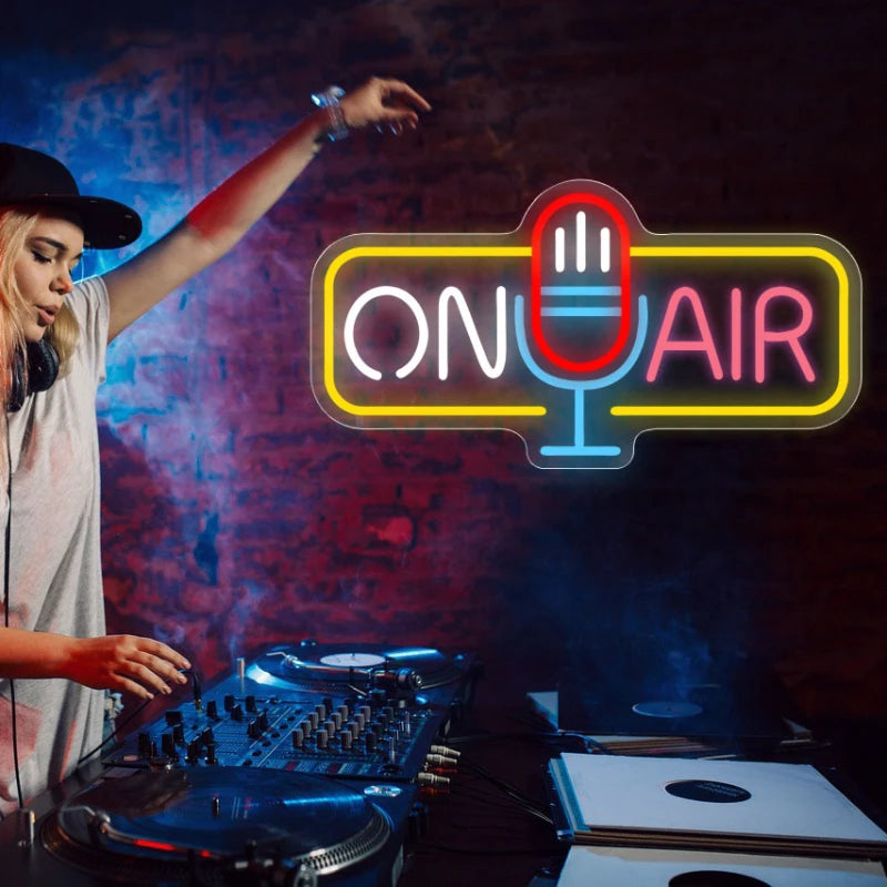 Live On Air Neon Signs