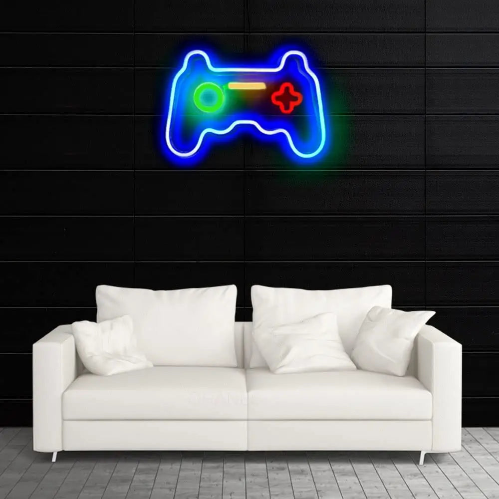 Gamepad Neon Sign for Gamer Room