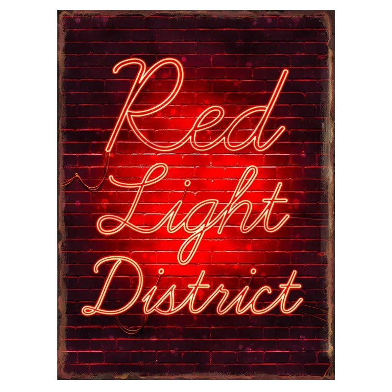 Neon Slogan for Bar Metal Tin Sign