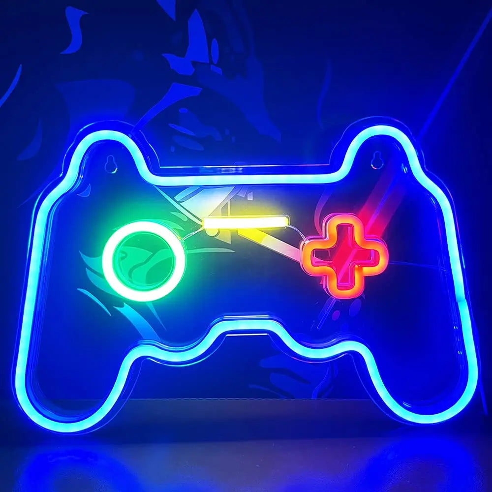 Gamepad Neon Sign for Gamer Room