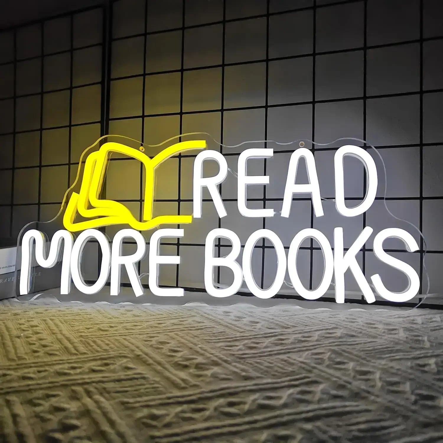 Read More Books Neon Sign LED Neon Light for Classroom Bedroom Bookstore Reading Room Library Museum Study Room Decor