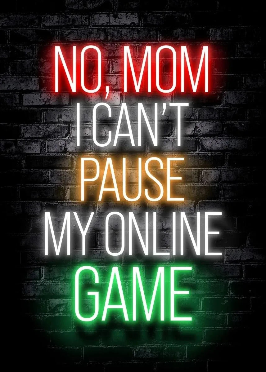 Neon Light Logo Red Light District Poster