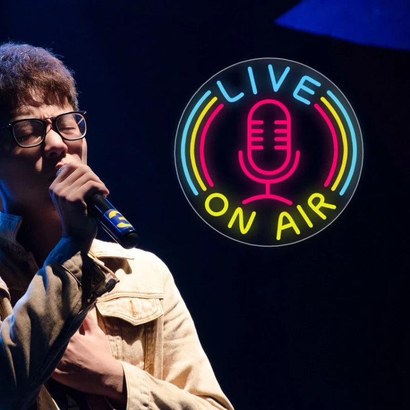 Live On Air Neon Signs