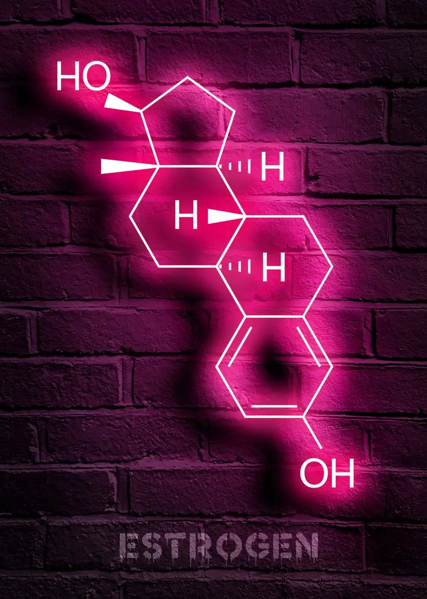 Neon Style Chemistry Molecules Poster Physics Science Prints