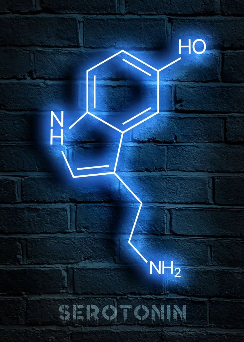 Neon Style Chemistry Molecules Poster Physics Science Prints