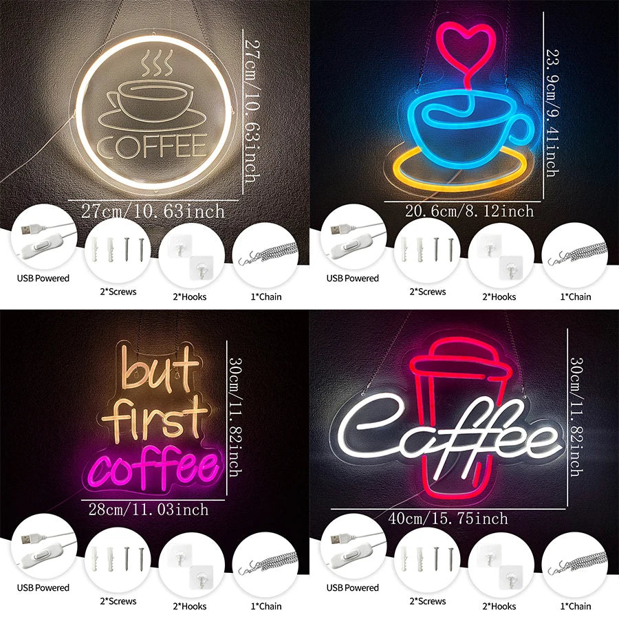 Handmade LED Neon Coffee Sign