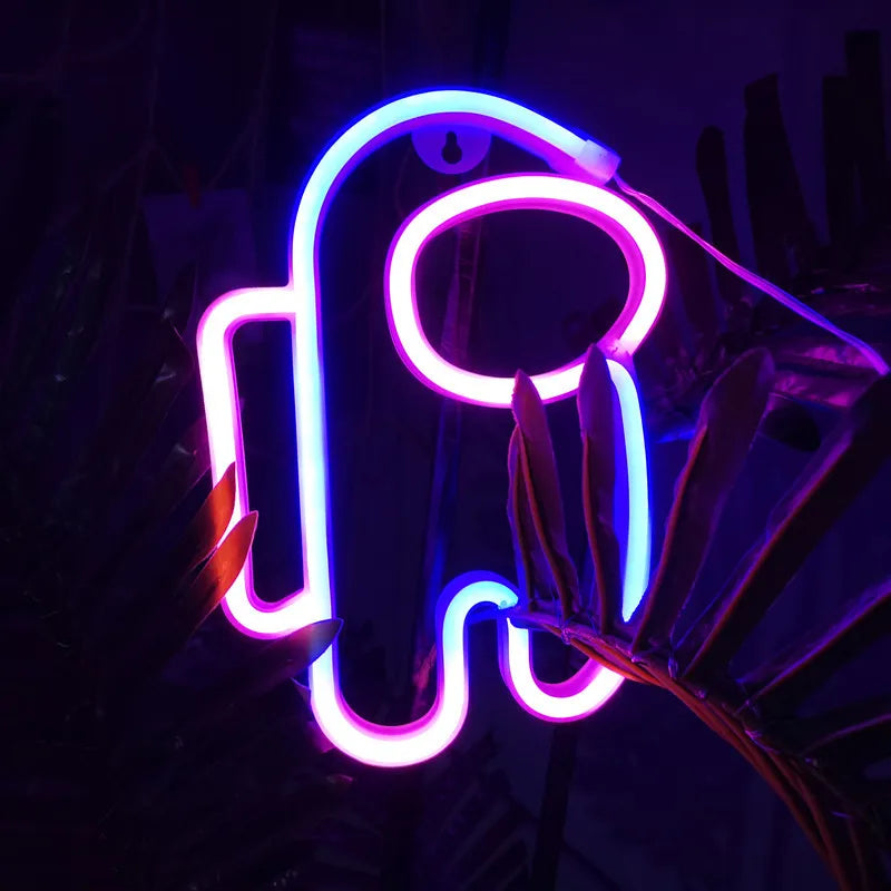 Astronaut Neon Sign USB Batteries