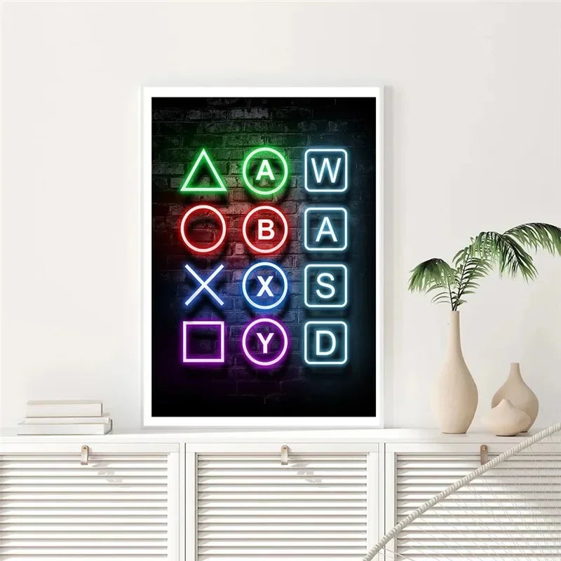 Neon Light Logo Red Light District Poster