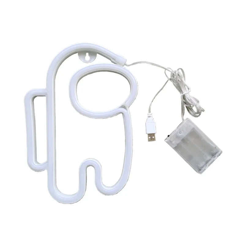 Astronaut Neon Sign USB Batteries