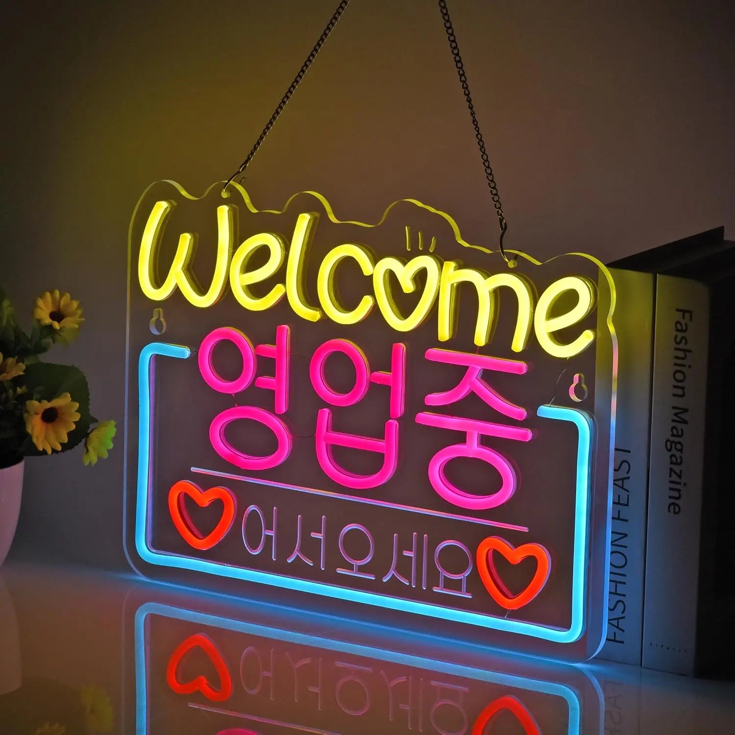 Neon Wall Sign Dimmable Welcome Neon Lights for Restaurant Store Salon Caffee Shop Bar Market Decor Aesthetics Draw Celebratory