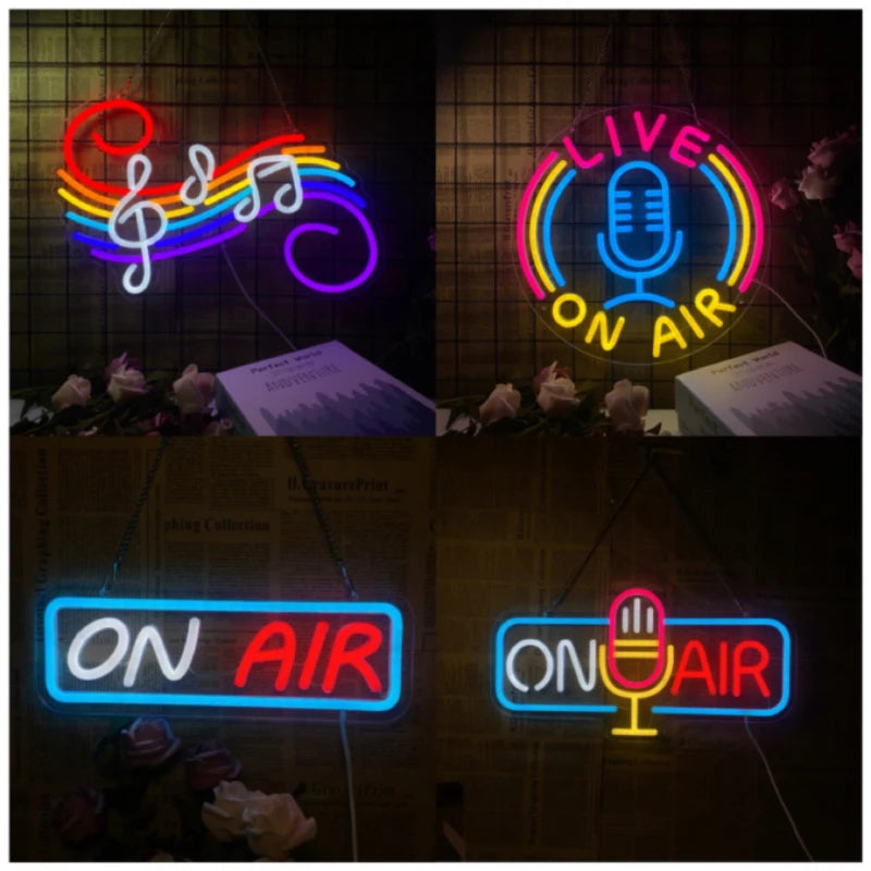 Live On Air Neon Signs