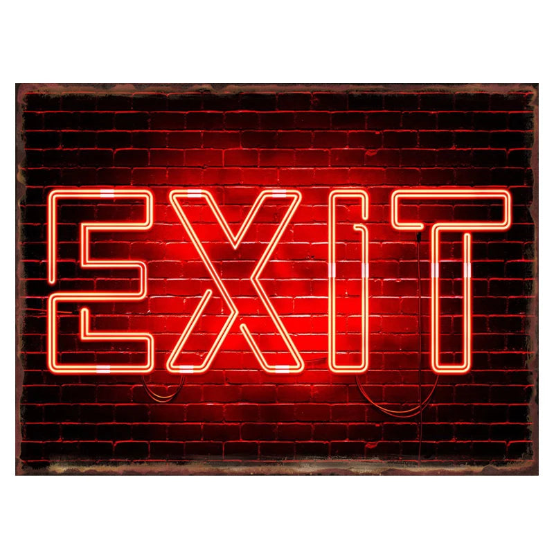 Neon Slogan for Bar Metal Tin Sign