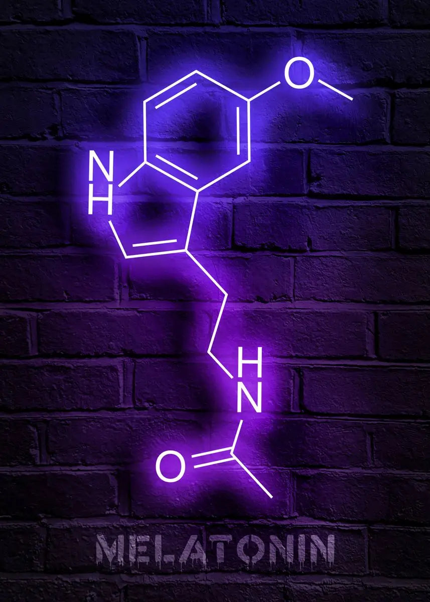 Neon Style Chemistry Molecules Poster Physics Science Prints