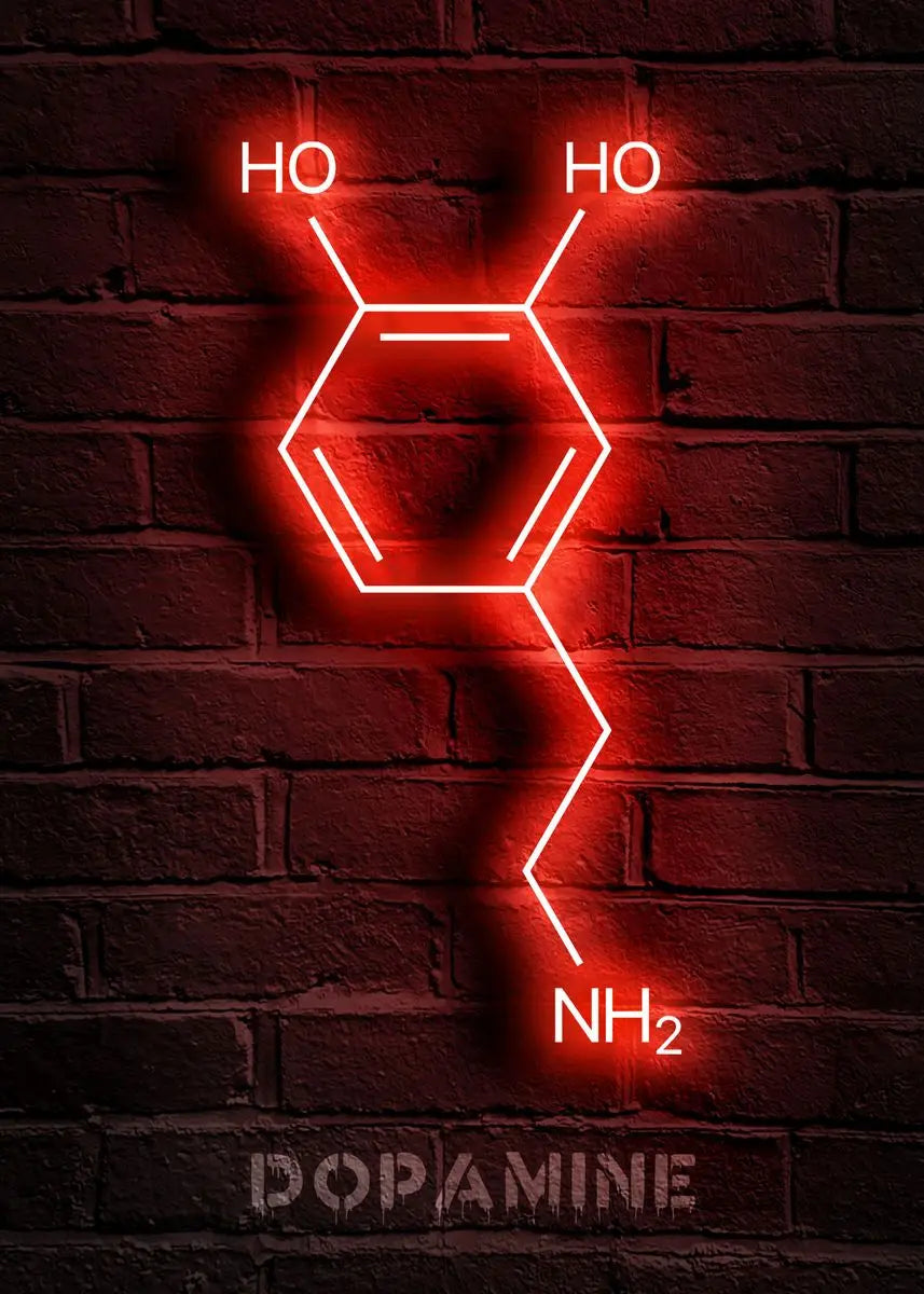Neon Style Chemistry Molecules Poster Physics Science Prints