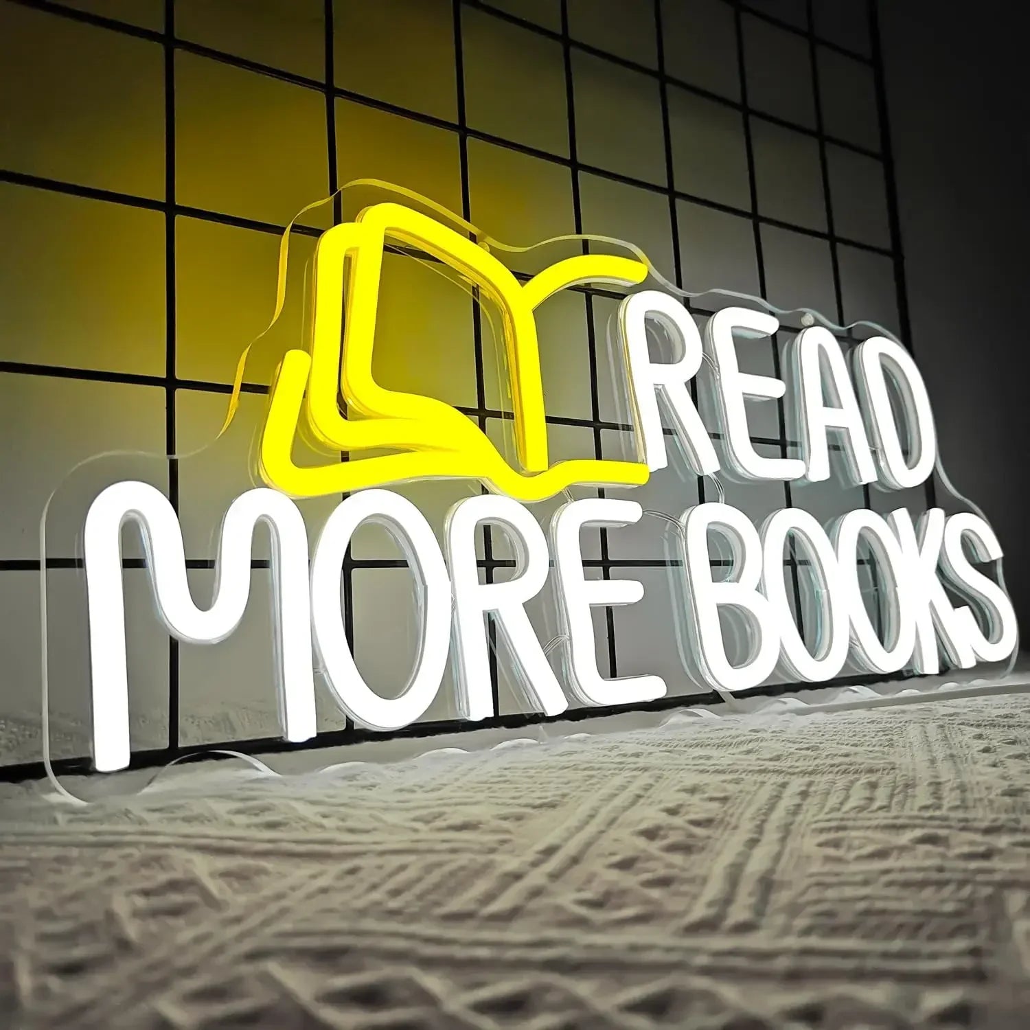 Read More Books Neon Sign LED Neon Light for Classroom Bedroom Bookstore Reading Room Library Museum Study Room Decor