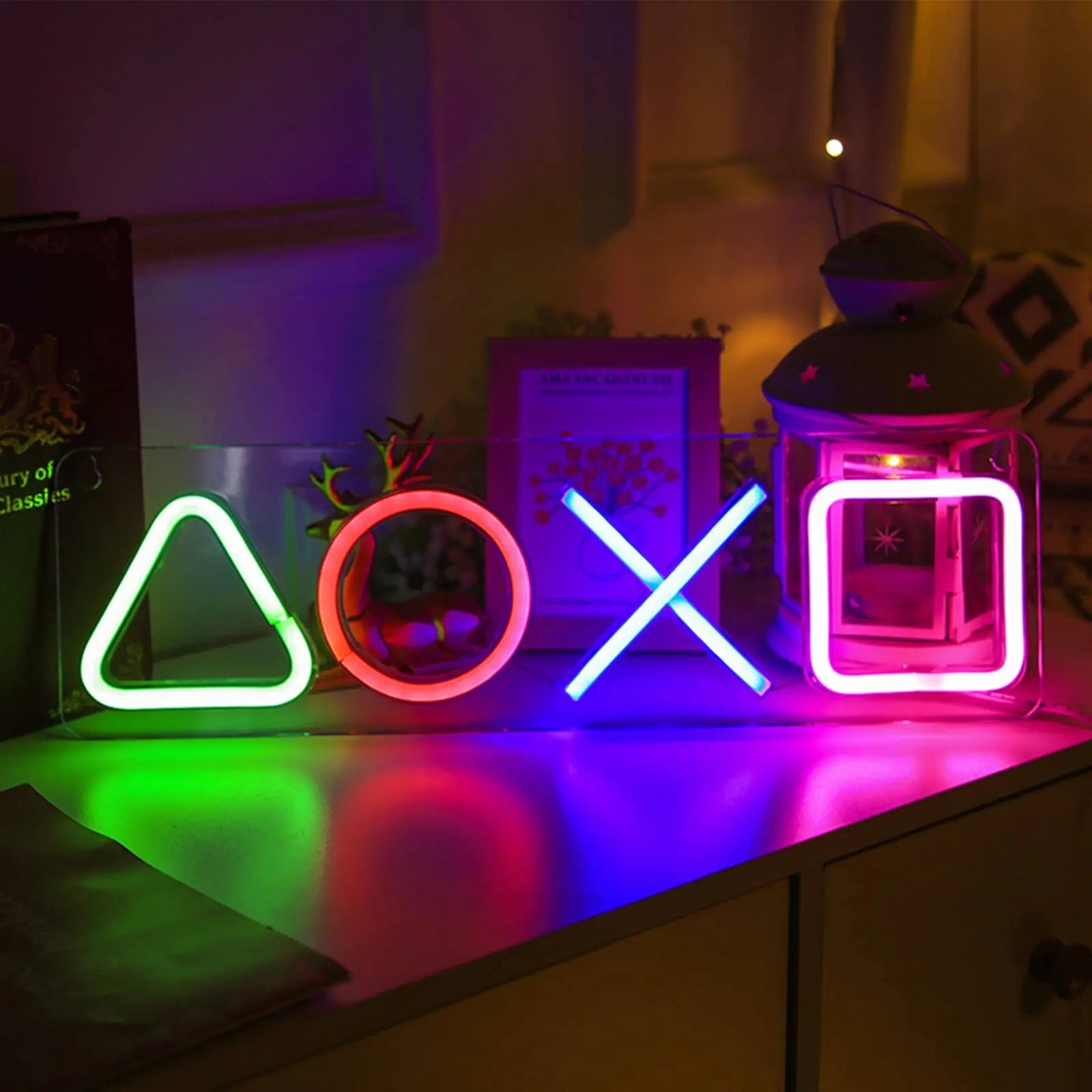 Gamepad Neon Sign for Gamer Room