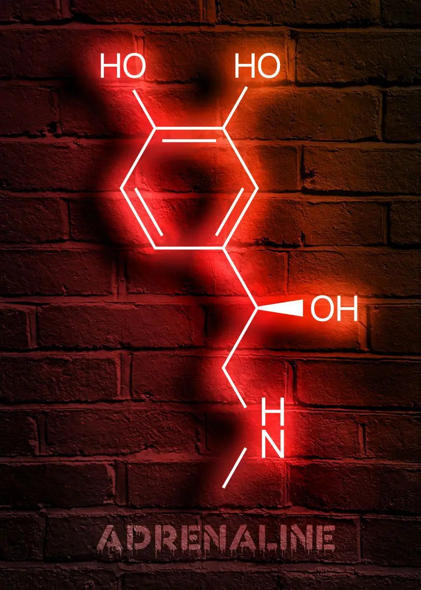 Neon Style Chemistry Molecules Poster Physics Science Prints