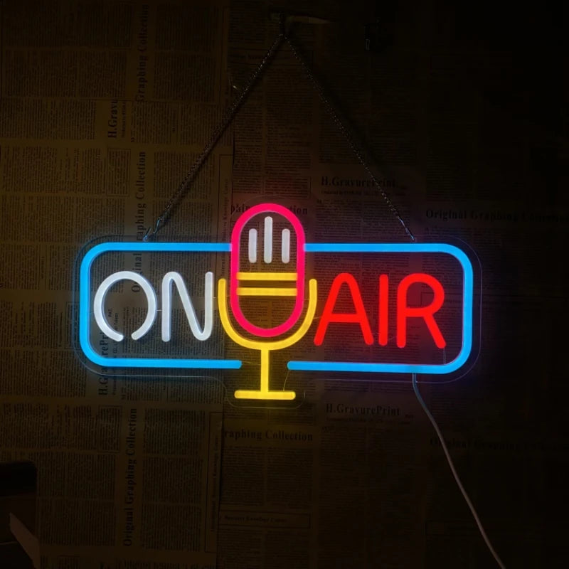 Live On Air Neon Signs