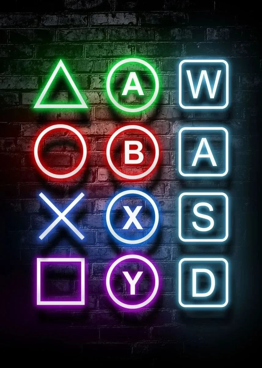 Neon Light Logo Red Light District Poster